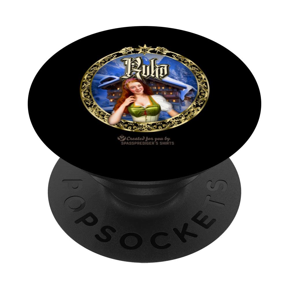 Ruka Ski Aea Finland Chalet & Pin-Up Girl Ruka PopSockets Swappable PopGrip
