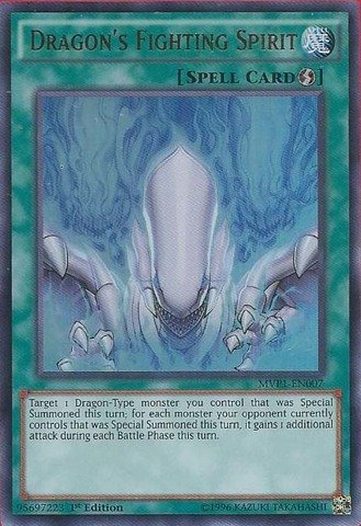 Yu-Gi-Oh! Dragon39;s Fighting Spirit (MVP1-EN007) - The Dark Side of Dimensions Movie Pack - 1st Edition - Ultra Rare