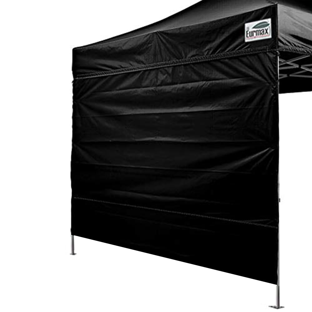 Photo 1 of Eurmax USA 10FT Instant Canopy SunWall Pop Up Canopy Wall with Horizontal Strap ONLY,1 Pack Sidewall (Black)