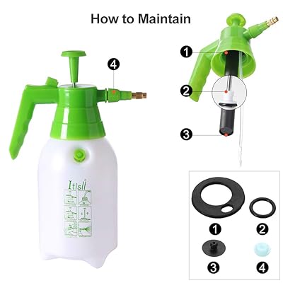 Buy Itisll Manual Garden Sprayer Hand Lawn Pressure Pump Sprayer Safety Valve Adjustable Brass Nozzle 1qt Gal Online In Turkey B089gnwpjp