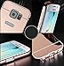 for Samsung Note 5 Case,Gravydeals® Luxury Hybrid Plating Mirror Hard PC Cover with Premium Aluminum Metal Frame Drop Protection/Shock Absorption Technology Case (Rose Gold)