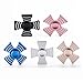 Hand Fidget Spinner High Speed Finger Cross spinners Stainless Steel Bearing fidget Toy for Adults Kids for Relieving Stress Anxiety ADHD Focus Boredom (Blue)