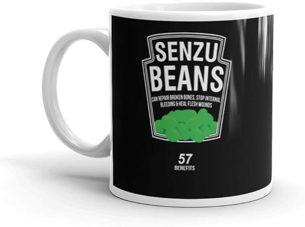 Amazon Co Jp ドラゴンボールz センズビーンズ パロディ 11オンス ホワイトセラミック ホーム キッチン