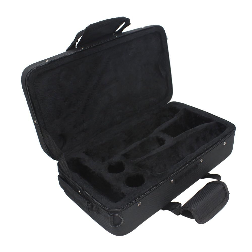 Clarinet Storage Case with Strap Black Foam Padded Thickened Oxford Cloth Sotrage Bag for Clarinet Musical Instruments Parts