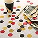 Glitter Confetti Circles Table Decoration and Wedding Party Decoration, 1.2’’ in Diameter (gold glitter, black, red,300pc)