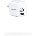 Anker USB Charger, Anker PowerPort Mini Dual Port Phone Charger, Super Compact USB Wall Charger 2.4A Output & Foldable Plug f