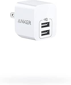 Anker USB Charger, Anker PowerPort Mini Dual Port Phone Charger, Super Compact USB Wall Charger 2.4A Output &amp; Foldable Plug for iPhone 11/11 Pro/Max/8/7/X, iPad Pro/Air 2/Mini 4, Samsung and More