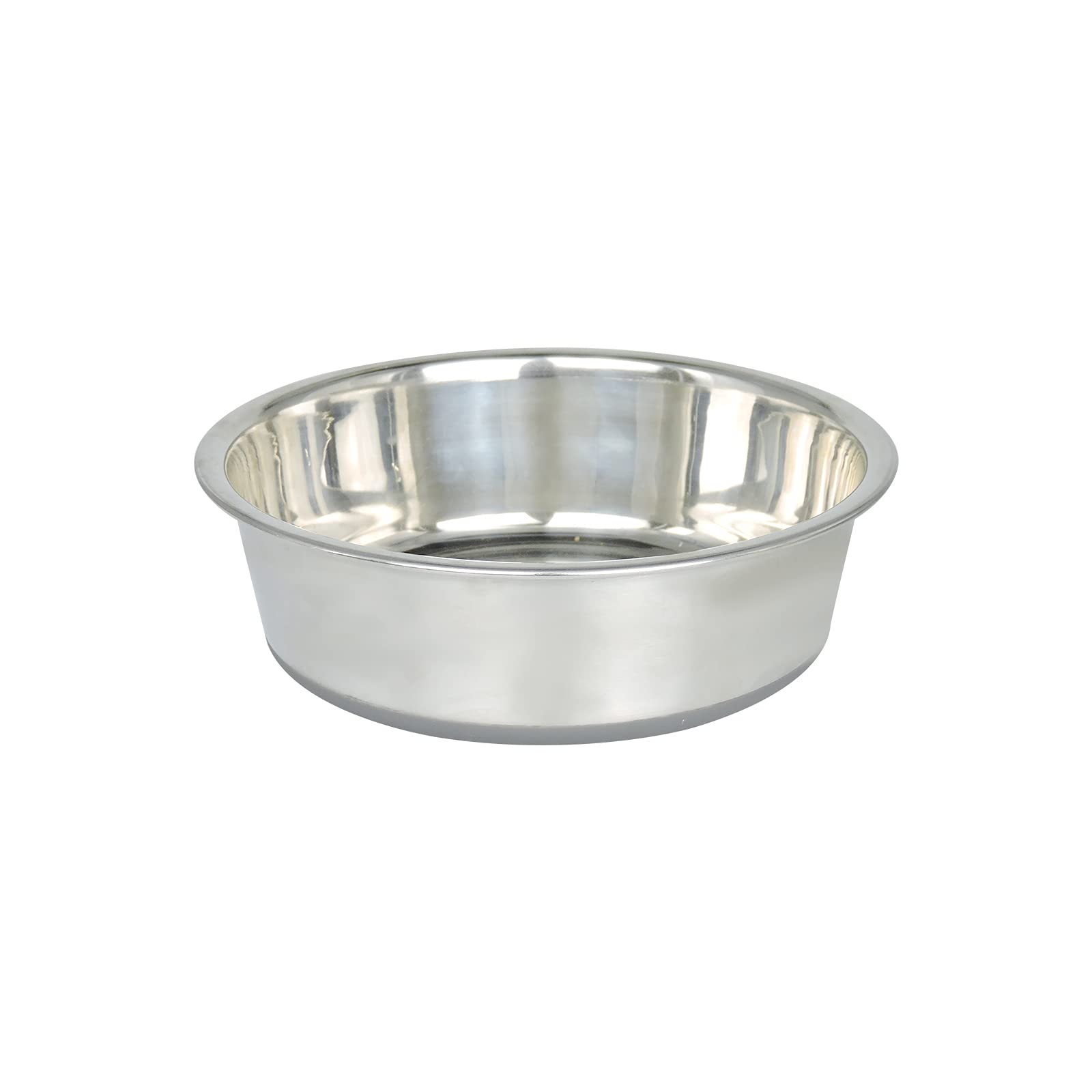 Andiker 7" Stainless Steel Dog Bowl 900 ml/33 oz, Durable Non-slip Pet Feeding Bowl with Silicone Basic, Pets Food Feeder and Water Bowl for Small, Medium and Cats (gray) (S-17.5cm,33 ounce)