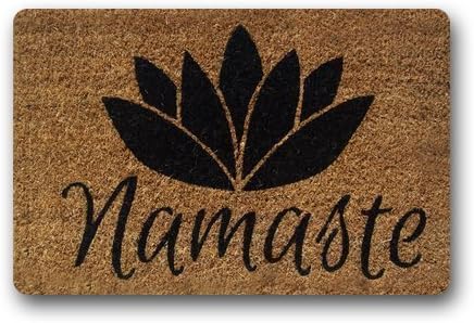Good_quality Custom Namaste Coir Doormat Rug Indoor/Outdoor Door Mats Home Decor 24x16 inch Non Slip