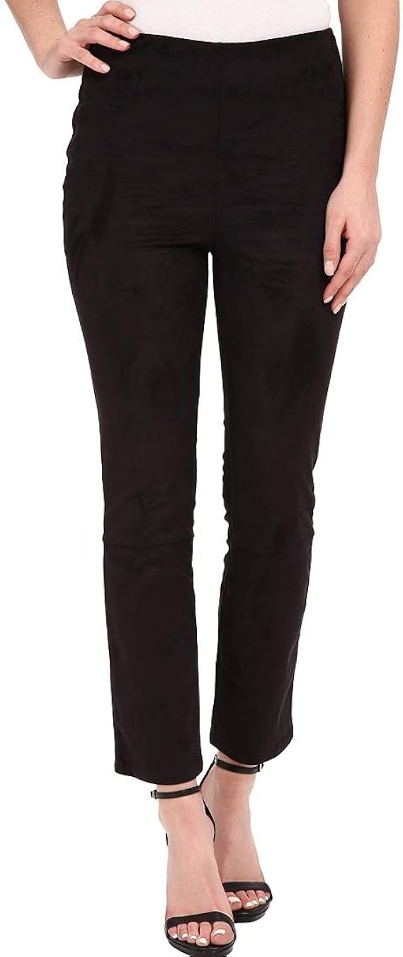 Lysse Women's Back Slit Suede Black Pants Amazon.ca Clothing
