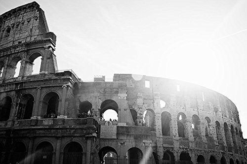 Amazon Com Black And White Roman Colosseum Rome Italy Travel Fine