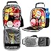7-Mi KIds Insulated Lunch Bags For Food Children 3D Shark Lunch Tote Box Meals With Shoulder Adjustable Strap And Water Bottle Holder