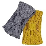 Turban Headbands for Women Wide Head Wraps Knotted Elastic Teen Girls Yoga Worko