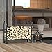 Regal Flame 4 ft Heavy Duty Firewood Shelter Log Rack for Fireplaces and Fire Pits to Enjoy a Real Fire or Complement Vent-Free, Propane, Gas, Gas Inserts, Ethanol, Electric, Indoor Outdoor Fireplaces