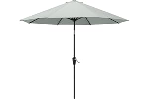 MASTERCANOPY Patio Umbrella for Outdoor Market Table -8 Ribs (10ft,Light Gray)