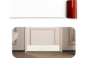 BAJIAOREN Silicone Rubber Door Kick Plate 6x36 Inches Self Adhesive White Cut-to-Fit KickPlates for 30-34 36 Inch Wide Bottom of Doors Peel and Stick On 6''x36''