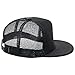 OTTO SNAP Round Flat Visor High Crown Mesh Back 5 Panel Trucker Snapback - Black
