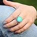 Mood Rings Antique Sterling Silver Plated Big Round Stone Ring Color Change Mojo MJ-RS045