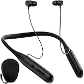 ZXQ Neckband Bluetooth Headphones,100 Hours Long Playtime Wireless Earphone, Around The Neck Wireless Earbuds,Waterproof Sweatproof for Sport Over Neck Magnetic Ear Buds Headset(Black)
