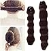 YABINA 2 Pcs Foam Sponge Magic Clip French Twist Hairstyle Donut Bun Ponytail Former Maker Hairstyle Must-haves Tool Accessories (Coffee Small & Large)