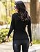 Zeagoo Women Long Sleeve Button Decor Slim Casual Basic T-shirt Blouse, Black, XX-Large High Quality
