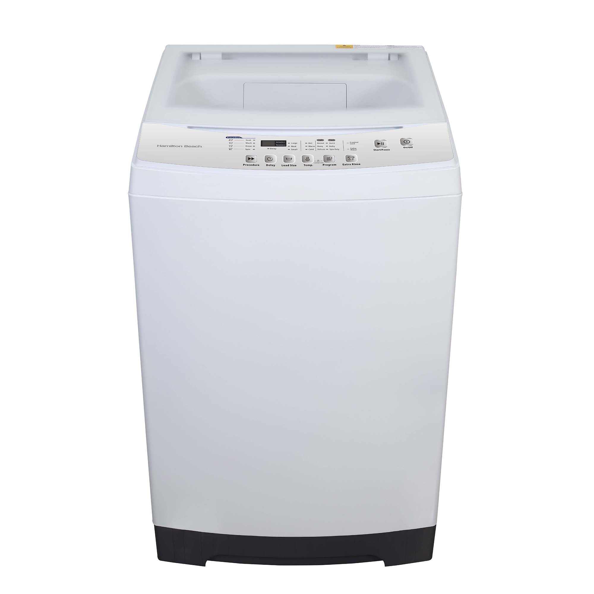 Photo 1 of HAMILTON BEACH Portable Washer-LED Digital Display Panel-5 Cycles-Top Loading Design-Low Noise Washing Machine, 2.1 cu ft, White