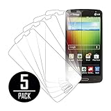 MPERO Collection 5 Pack of Clear Screen Protectors for LG Lucid 3 VS876