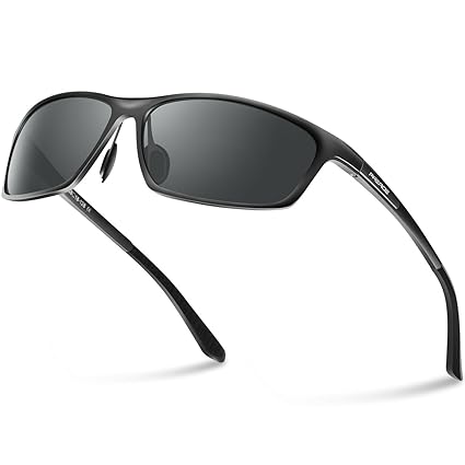 PAERDE Unisex Retro Al-Mg Metallrahmen polarisierte Sonnenbrille für Männer Frauen