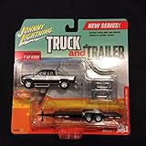 1996 Dodge Ram Burgundy and Silver with Car Trailer Limited Edition to 4360 pieces Worldwide 