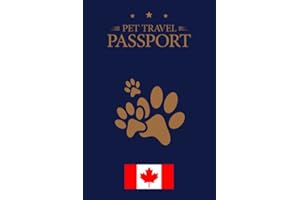Pet Passport CANADA & Medical Record, for Pet Health and Travel Size 4"x 6": Normal CANADA passport size this Pet Health & Va