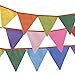 VORCOOL 10pcs Triangle Decoration Banner Flags Mother's Day Party Bunting Banners Polka Dotted