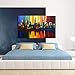Wieco Art - Summer in The City Large 5 Piece Modern Abstract Colorful Landscape Artwork 100% Hand Painted Stretched and Framed Oil Paintings on Canvas Wall Art for Living Room Home Decorations