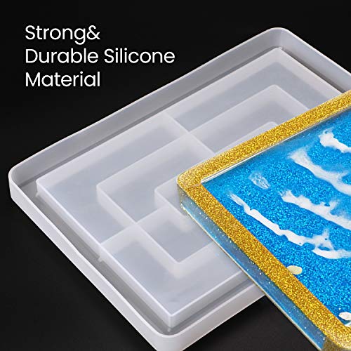 Resin Mold Rolling Tray, Large Rectangle Silicone Mold Resin Rolling