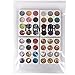 Teenitor 48 Boxes Nail Art Kit Including Nail Art Foil, Nail Art Glass Mirror Foil, Ice Mylar Shell Foil Slice, Japanese Nail Art Line Strips For 3D Nail Art Design 34 Colors