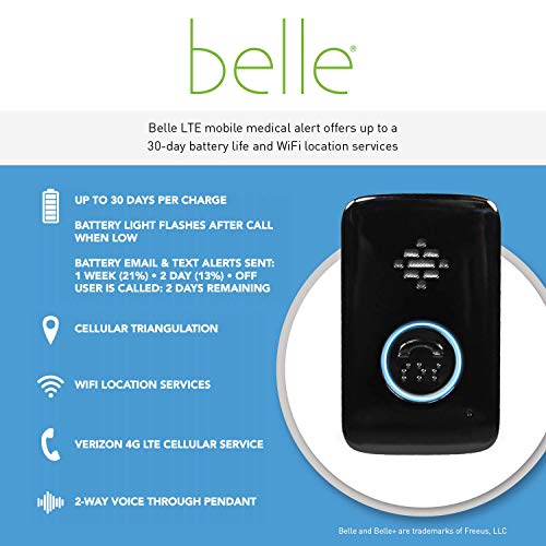 Belle Mobile Medical Alert Device 24/7 Emergency Monitoring System