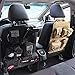 WYNEX Car Seat Back Organizer Pocket Storage, Tactical MOLLE Panel Vehicle Seat Cover Protector Kit Mat Kick Mats Waterproof Universal Automotive (Tan)