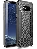 Poetic Karbon Shield Slim Fit Galaxy S8 Plus Case With Anti-Slip Side Grip and Carbon Fiber Texture for Samsung Galaxy S8 Plus Black