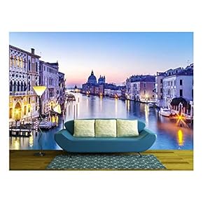 Dusk in Venice, Italy - Removable Wall Mural | Self-Adhesive Large Wallpaper - 66x96 inches