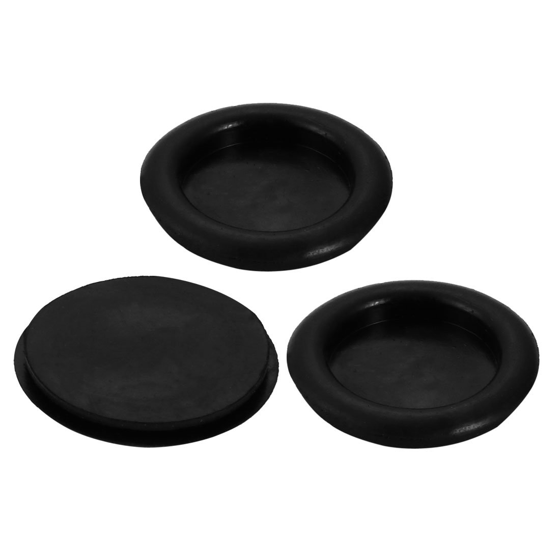sourcingmap 3pcs Wire Protective Grommets Black Rubber 40mm Dia Single Side Grommets