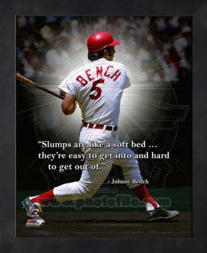 Johnny Bench Cincinnati Reds Pro Quotes Framed 11x14 Photo Amazon Ca Home Kitchen