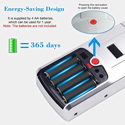 Remote Control Smart Lock, APP Unlock Electronic Invisible Door Lock with 4 Remote Keys, Wireless Anti-theft Home Security Keyless Access Control System for Office Home Hotel(white) - Thumbnail 3