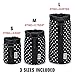 USA GEAR FlexARMOR Protective Neoprene Lens Case Pouch Set 3-Pack - Small, Medium and Large Cases Hold Lenses up to 70-300mm with Drawstring Opening, Attached Clip, Reinforced Belt Loop (Polka Dot)