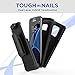 Samsung Galaxy S7, Encased ToughSHIELD Slim Hybrid Case & Belt Clip Holster (Smooth Black)