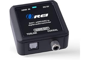 OREI eARC/ARC HDMI to Optical/Coaxial Audio Extractor, - Supports Dolby 5.1 Channel, DTS 5.1, LPCM 2.0 Channel HDTV Soundbar Speaker Amplifier (DA41)
