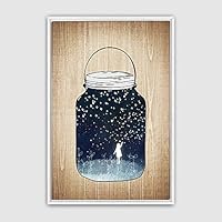 Framed Canvas Wall Art Bottle and Bulb Canvas Prints Home Artwork Decoration for Living Room,Bedroom - 16x24 inches