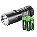 Nitecore EA4 860 Lumen CREE XM-L U2 LED Compact Flashlight/searchlight with 4 X EdisonBright AA Alkaline Batteries