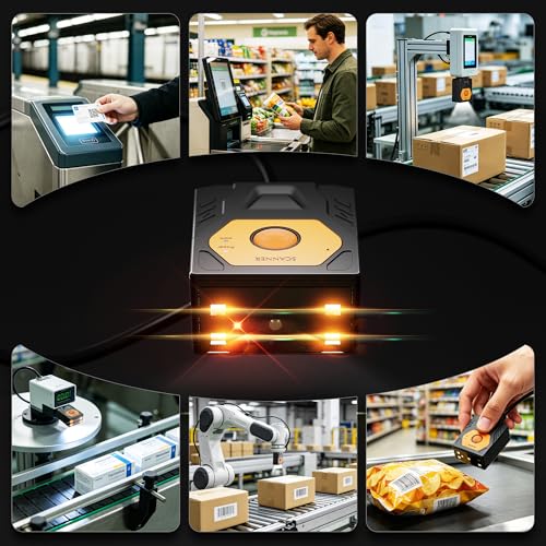 NETUM Scanner per codici a barre fisso NT-480, scanner industriale 1D 2D per codici QR con connessione USB, scanner incorporato con rilevamento automatico per chioschi, trasportatori, POS, produzione