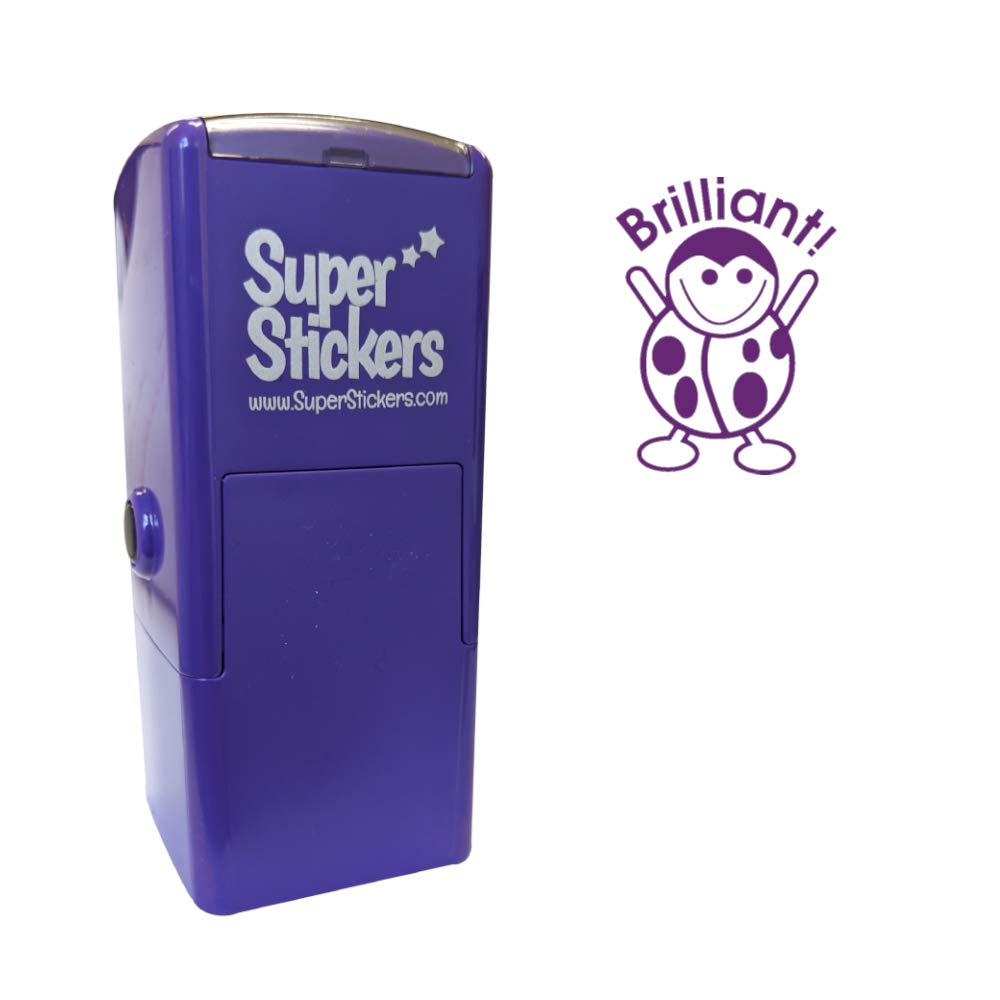 SuperStickers Brilliant Ladybird Pre Inked Stamper - Purple, Small