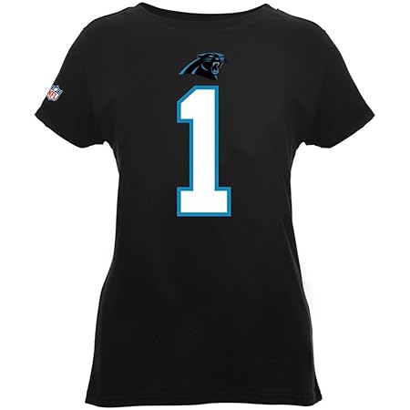 NFL Football T-Shirt Trikot Damen Women CAROLINA PANTHERS Cam Newton #1 Schwarz in S (SMALL)