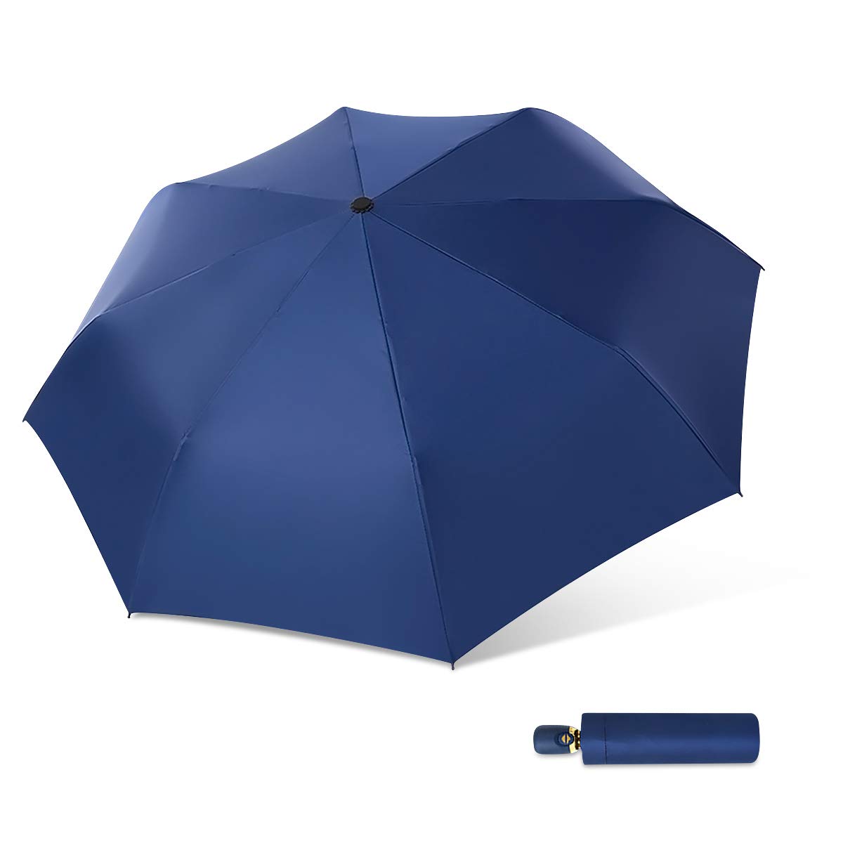 DORRISO Automatic Umbrella for Women, Compact Travel Umbrella Auto Open Close, Windproof & Sun Protection, Lightweight Folding Comfortable Design, Blue A